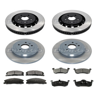DuraGo® - Municipal Series Plain Front and Rear Brake Kit with Ceramic Pads