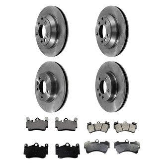 DuraGo® - Premium™ Plain Front and Rear Brake Kit with Semi-Metallic Pads