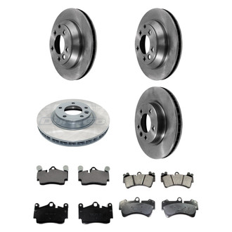 DuraGo® - Premium™ Plain Front and Rear Brake Kit with Semi-Metallic Pads