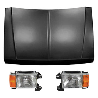 Dynacorn® - 3-Piece Kit (Driver and Passenger Side Headlights, Hood Panel)