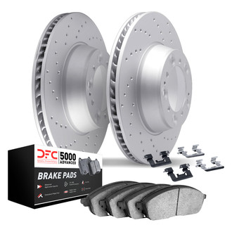 DFC® - Geoperformance Drilled Rear Brake Kit with 5000 Advanced Brake Pads
