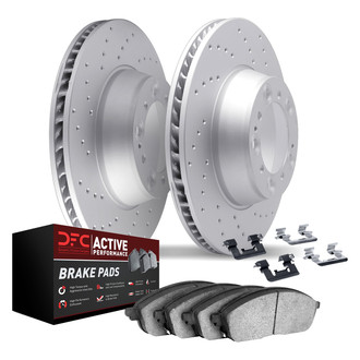 DFC® - Geoperformance Drilled Rear Brake Kit with Active Performance Pads