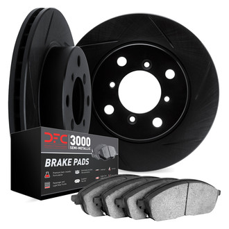 DFC® 3102-54014 - Slotted Front Brake Kit with 3000 Series Semi-Metallic Brake Pads