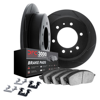 DFC® - Slotted Rear Brake Kit with 3000 Series Semi-Metallic Brake Pads
