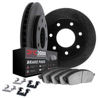 DFC® - Slotted Rear Brake Kit with 3000 Series Semi-Metallic Brake Pads
