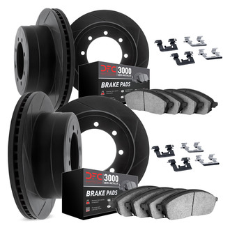 DFC® - Slotted Front and Rear Brake Kit with 3000 Series Semi-Metallic Brake Pads