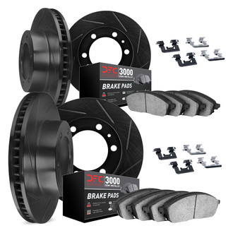 DFC® - Slotted Front and Rear Brake Kit with 3000 Series Semi-Metallic Brake Pads