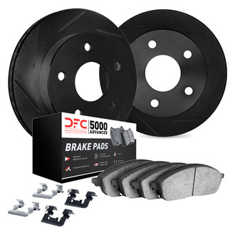 DFC® 3512-42015 - Slotted Front Brake Kit with 5000 Advanced Brake Pads