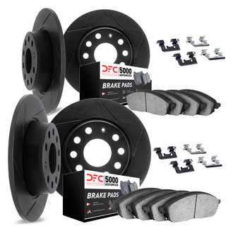 DFC® - Slotted Front and Rear Brake Kit with 5000 Advanced Brake Pads