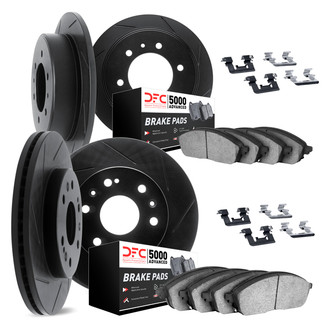 DFC® - Slotted Front and Rear Brake Kit with 5000 Advanced Brake Pads