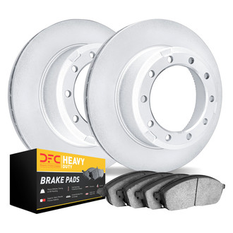 DFC® - Geospec Plain Front Brake Kit with Heavy Duty Brake Pads
