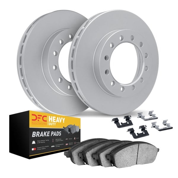 DFC® - Geospec Plain Front Brake Kit with Heavy Duty Brake Pads