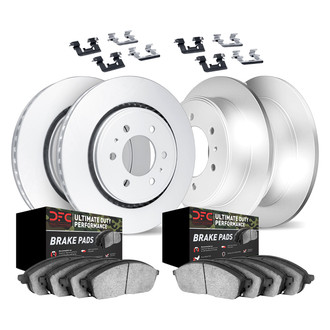 DFC® - Geospec Plain Front and Rear Brake Kit with Ultimate Duty Performance Brake Pads