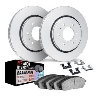 DFC® 4812-54104 - Geospec Plain Front Brake Kit with 4000 HybriDynamic Brake Pads