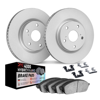 DFC® 4812-76028 - Geospec Plain Front Brake Kit with 4000 HybriDynamic Brake Pads