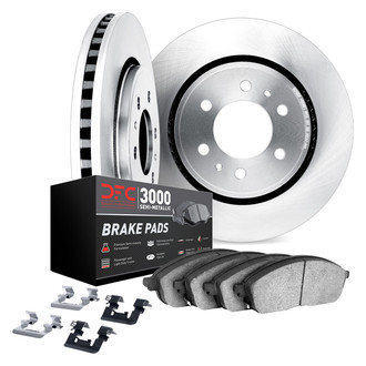 DFC® - Slotted Rear Brake Kit with 3000 Series Semi-Metallic Brake Pads