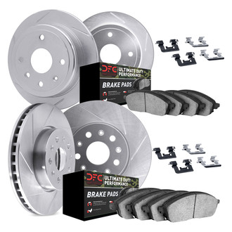 DFC® - Slotted Front and Rear Brake Kit with Ultimate Duty Performance Brake Pads