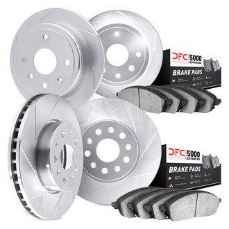 DFC® - Slotted Front and Rear Brake Kit with 5000 Advanced Brake Pads