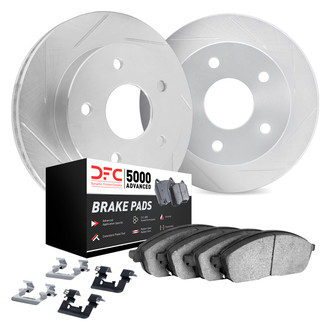 DFC® - Slotted Rear Brake Kit with 5000 Advanced Brake Pads