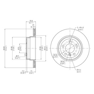DFC® - GeoSpec® Vented Rear Brake Rotor