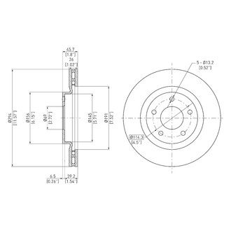 DFC® - GeoSpec® Plain Disc Brake Rotor