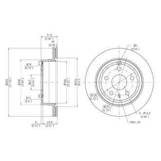 DFC® - GeoSpec® Vented Rear Brake Rotor