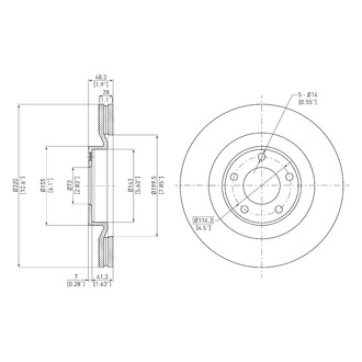 DFC® - GeoSpec® Vented Front Brake Rotor