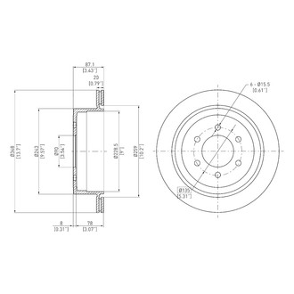 DFC® - GeoSpec® Vented Rear Brake Rotor