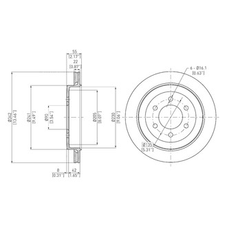 DFC® - GeoSpec® Vented Rear Brake Rotor