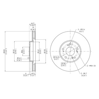 DFC® - GeoSpec® Vented Front Brake Rotor