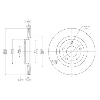 DFC® - GeoSpec® Vented Front Brake Rotor