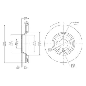 DFC® - GeoSpec® Vented Front Passenger Side Brake Rotor