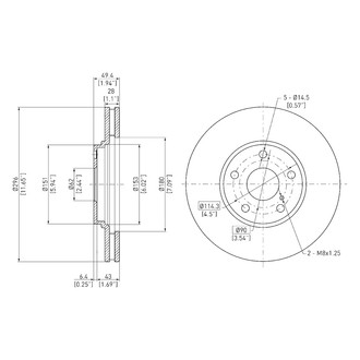 DFC® - GeoSpec® Vented Front Brake Rotor