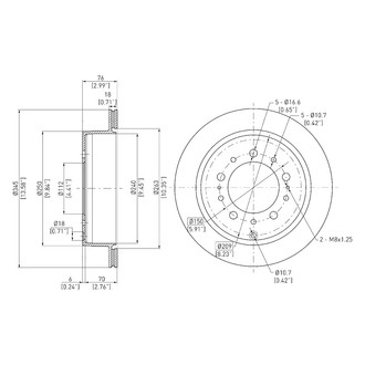 DFC® - GeoSpec® Vented Rear Brake Rotor