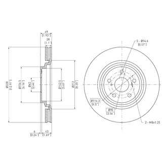 DFC® - GeoSpec® Vented Front Brake Rotor