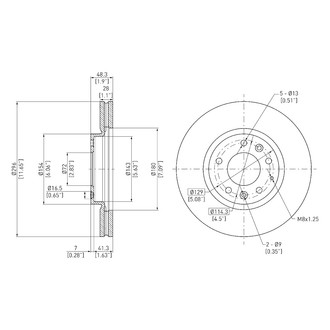 DFC® - GeoSpec® Vented Front Brake Rotor
