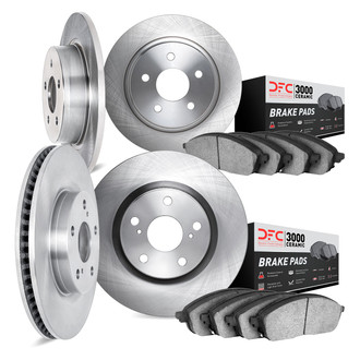 DFC® 6304-54030 - Plain Front and Rear Brake Kit with 3000 Series Ceramic Brake Pads