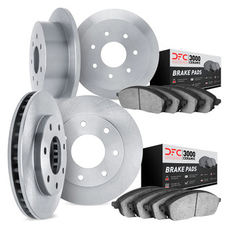 DFC® - Plain Front and Rear Brake Kit with 3000 Series Ceramic Brake Pads