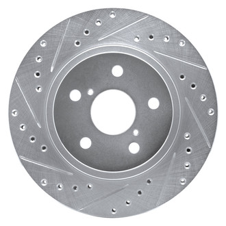 DFC® 631-76122L - Premium Drilled and Slotted Front Driver Side Brake Rotor