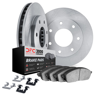 DFC® - Plain Front Brake Kit with 3000 Series Ceramic Brake Pads
