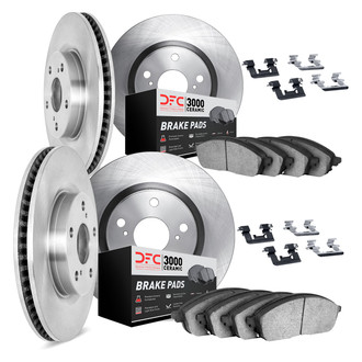 DFC® 6314-02007 - Plain Front and Rear Brake Kit with 3000 Series Ceramic Brake Pads