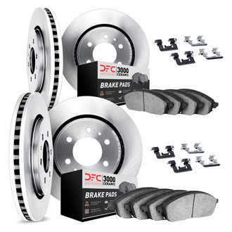 DFC® - Plain Front and Rear Brake Kit with 3000 Series Ceramic Brake Pads