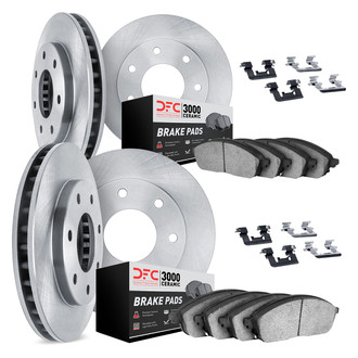 DFC® - Plain Front and Rear Brake Kit with 3000 Series Ceramic Brake Pads