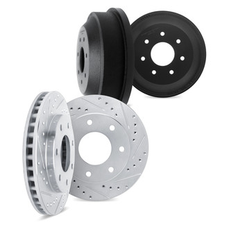 DFC® - Premium Drilled and Slotted Front and Rear Brake Rotor Set