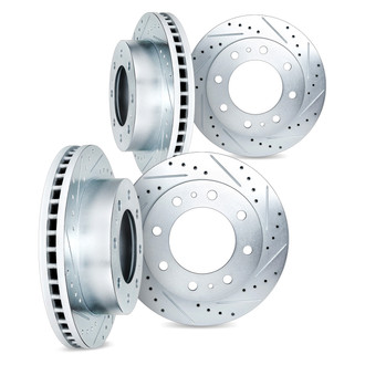 DFC® - Premium Drilled and Slotted Front and Rear Brake Rotor Set