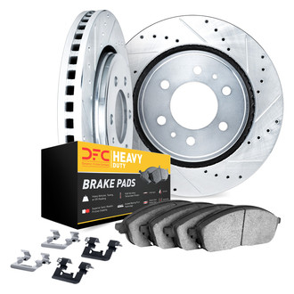 DFC® - Drilled and Slotted Front Brake Kit with Heavy Duty Brake Pads