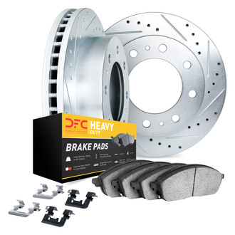 DFC® - Drilled and Slotted Front Brake Kit with Heavy Duty Brake Pads