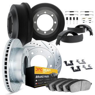 DFC® - Drilled and Slotted Front and Rear Brake Kit with Heavy Duty Brake Pads