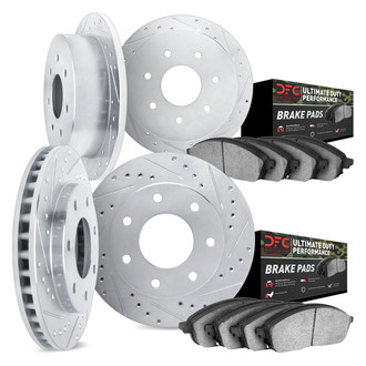 DFC® - Drilled and Slotted Front and Rear Brake Kit with Ultimate Duty Performance Brake Pads