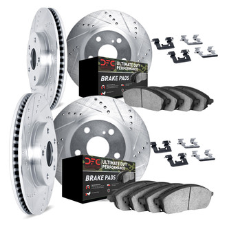 DFC® - Drilled and Slotted Front and Rear Brake Kit with Ultimate Duty Performance Brake Pads